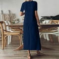 thumbnail image 7 of Womens Casual Dresses,High Waist Sundress Round Neck Short Sleeve Dresses Loose Fitted Sun-Dress Trendy Breathable Beach Vacation Dress Trend 2025 Dresses, 7 of 7