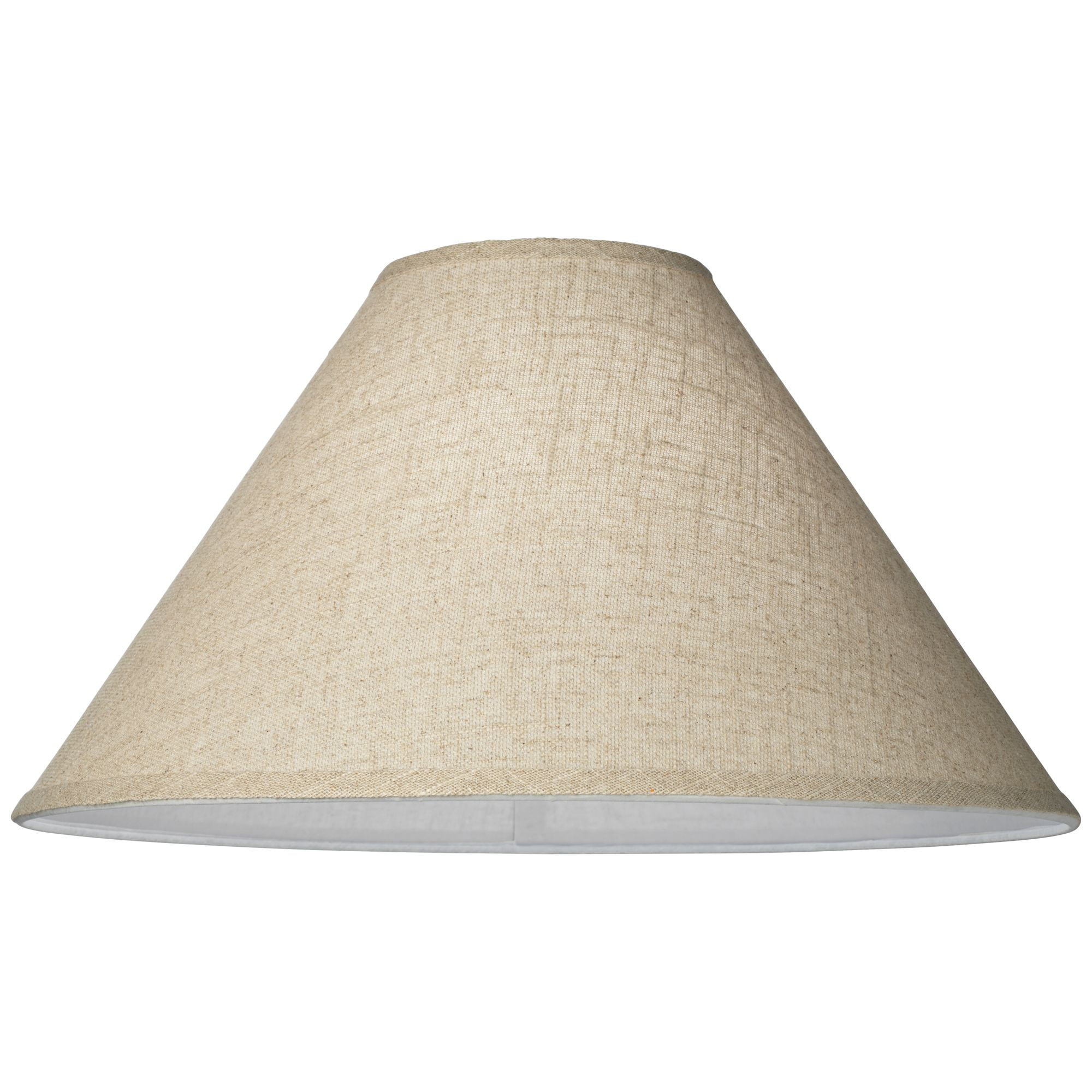 Springcrest Set of 2 Lamp Shades Fine Burlap Beige Large 6" Top x 19" Bottom x 12" High Spider Replacement Harp and Finial Fitting