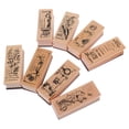 thumbnail image 3 of MasteelfCA 8Pcs Exquisite Wooden Stamper Decorative Patterns Seal Scrapbooking Making Seal, 3 of 7