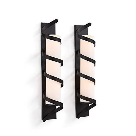 Danya B Wrap Around Metal Candle Sconces - Set of 2 - Easy to Hang - Contemporary Home Décor