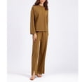 thumbnail image 5 of 2 Piece Set Cute Two Piece Outfits for Women Clothing Set Female Round Neck Sleeveless Tops Pants Sets Casual Pant Style S_508 Women's Tracksuits Brown One Size, 5 of 6