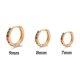 thumbnail image 2 of Aros de plata para mujer, aros de plata de ley S925 con circonitas AAA, aros hipoalergénicos pequeños para dormir para regalo de cumpleaños - plata/oro/oro rosa, 2 of 5