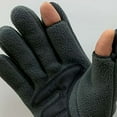 thumbnail image 6 of QSAWXQZ Men's Fleece Convertible Gloves Fingerless Flip Top Solid Gloves for Outdoor Gray-1 Free Size, 6 of 9