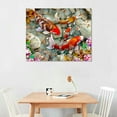 thumbnail image 2 of EastSmooth Canvas Wall Art Lucky Nine Koi Fish Home Decor Feng Shui Koi Fish Picture Printed on Canvas Framed, 2 of 6