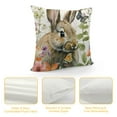 thumbnail image 4 of Awypu  Easter Bunny Throw Pillow Covers Rabbit Floral Spring Decorative Pillows for Couch Sofa Garden Patio Spring Decor, 4 of 5