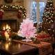 thumbnail image 5 of Árbol de Navidad de mesa de 15,7 pulgadas | Árbol plegable de agujas de cedro artificial | Incluye 12 adornos Cajas de regalo de copos de nieve con estrellas Tarjeta carta | Plástico Rosa Verde, 5 of 6