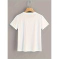thumbnail image 3 of Camiseta básica para mujer de veranoBunny Print T-Shirt, Casual Crew Neck Short Sleeve T-Shirt, Women's&nbspClothingFather's Day, MotherCamisetas de verano para mujer, manga corta, cuello redondo, c, 3 of 6