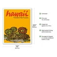 thumbnail image 3 of Hawaii - Native Hawaiian Grass Huts - United Air Lines - Vintage Hawaiian Travel Poster by James Jebavy c.1967 - Fine Art Matte Paper Print (Unframed) 16x20in, 3 of 4
