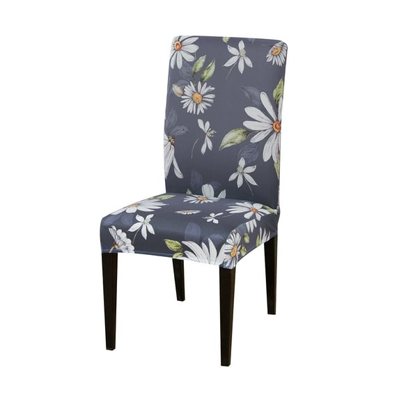 DYstyle 1-8 Pcs Chair Slipcover Floral Printed Spandex Stretch Wedding Banquet Chair Cover Party Decor Dining Room Seat Cover