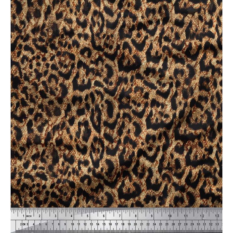 Animal Print Fabric By The Yard - Orange and Black Leopard Fabric - Orange  Fabric – Pip Supply