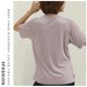 thumbnail image 5 of Hukapapa Camiseta de manga corta para mujer, secado rápido, atlético, para correr, entrenamiento, yoga, rendimiento, color morado, XL,, 5 of 6