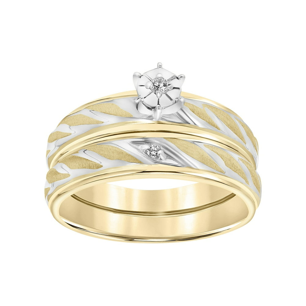  Keepsake  Diamond Accent 10kt Yellow Gold Bridal  Set 