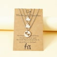 thumbnail image 4 of TIMIFIS Collier en Acier Inoxydable en Forme de Cœur, Collier Carte Parent-Enfant 3 Pcs, Cadeau de la Saint-Valentin, 4 of 6