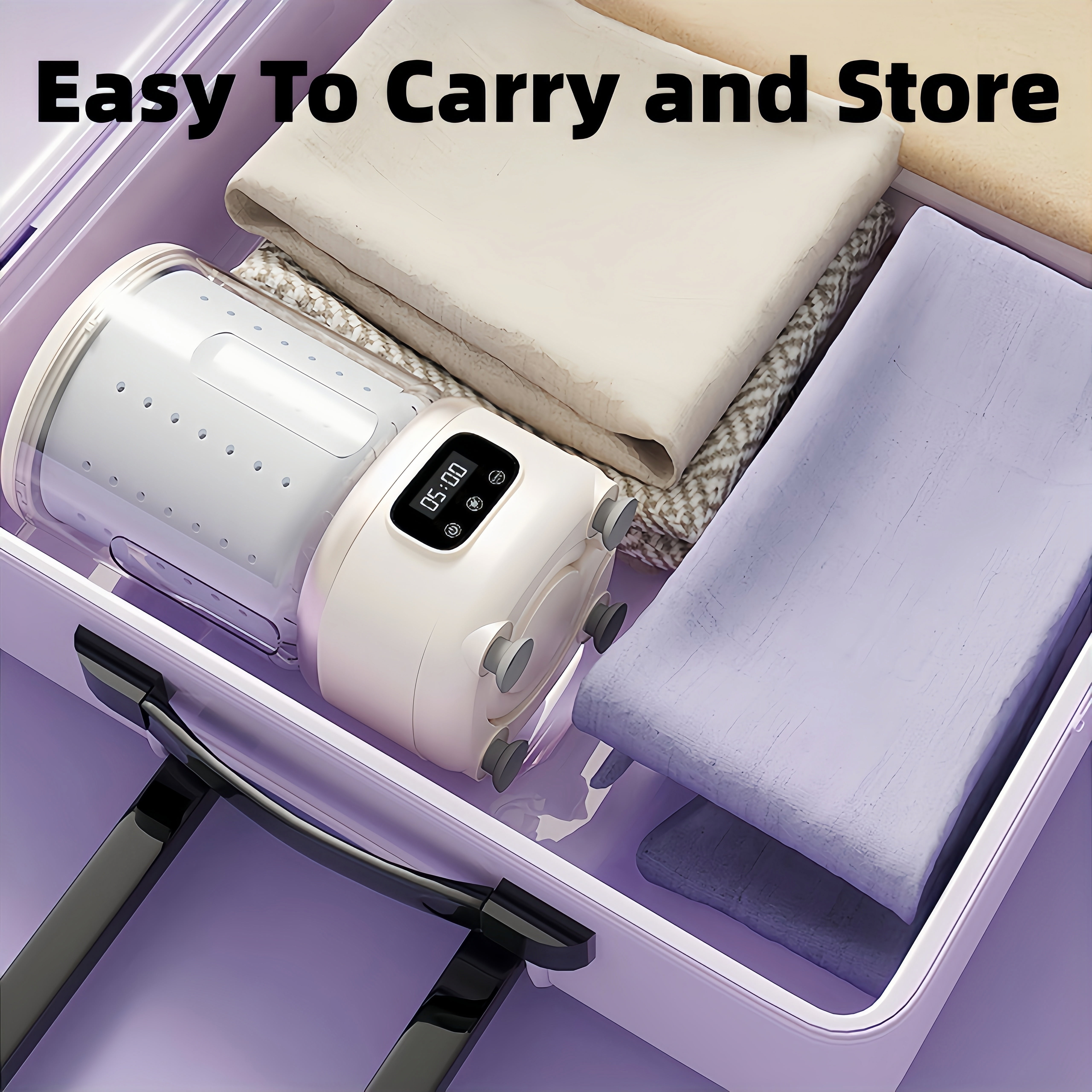 KYFIU Portable Mini Washing Machine, Underwear Washing Machine for Bra, Underwear, Socks, Rechargeable Washing Machine & Dryer Sets for Apartment, Dorm, Hotel, RV, Travel & Camping, Beige