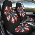 thumbnail image 3 of ZIATUBLE American Flag Car Seat Covers Sets 2 Pcs Aesthetic Front Seat Covers for Cars Auto Interior Seat Protector Universal Fit for SUV Sedan Van Car Decor Accessories for 4th of July, 3 of 7