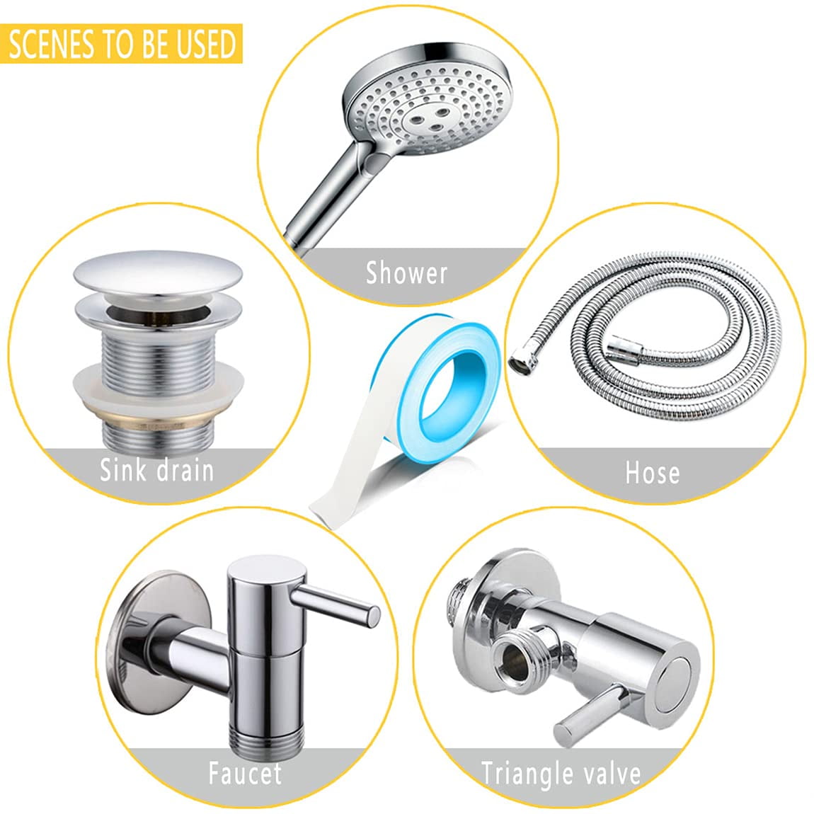 4 Pack Sink Faucet Aerator, Faucet Strainer with Washer for Kitchen Bathroom