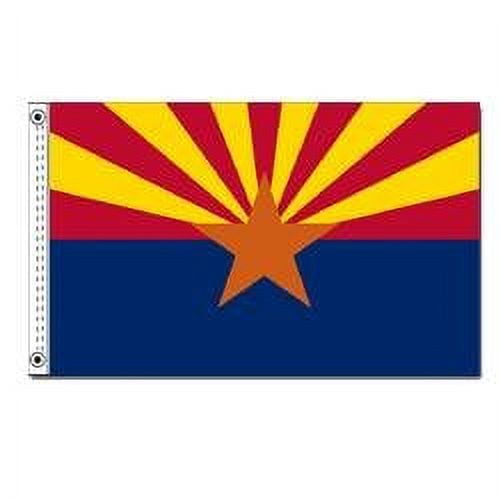 Spectrapro Arizona 1917 State Valley Forge Indoor Outdoor Dyed 2-Ply Polyester Flag Grommets 3' X 5'