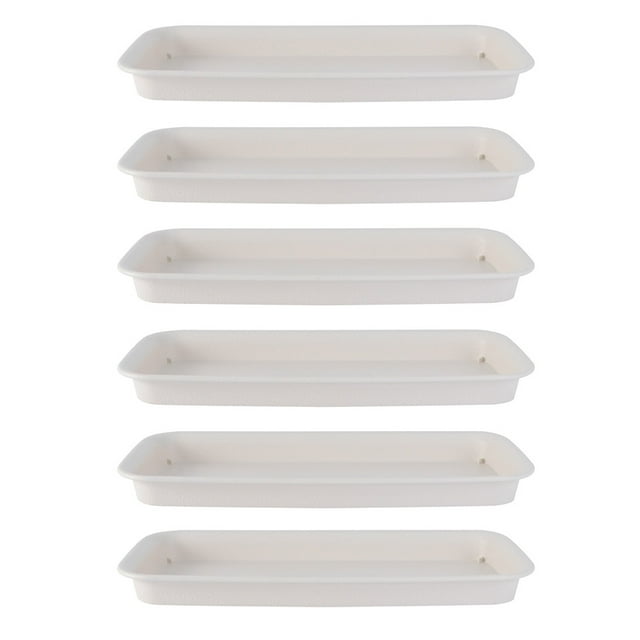 Frcolor Plant Pot Tray Saucer Flower Planter Plastic Plate Trays Drip Rectangular Dish Drainage