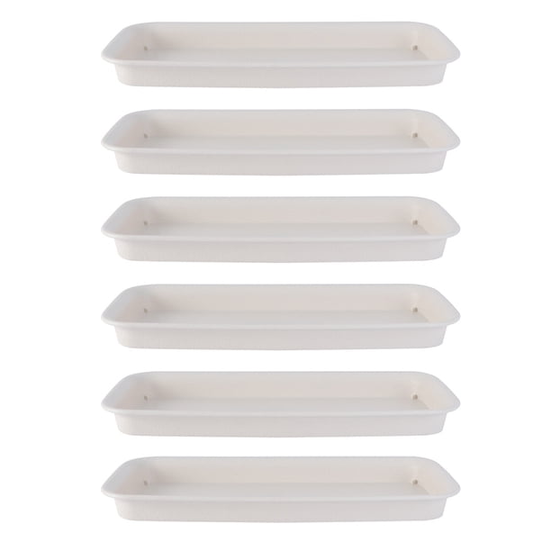 Bandejas de maceta de plástico de 6 piezas plásticas plantadoras de maceta bandejas simples bandejas de fondo