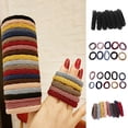 thumbnail image 2 of 10pcs Elastic Jacquard Large Stretch Hair Ties Hair Bands Ponytail Holders for Women Girls Thick Thick Heavy and Curly Hair, 2 of 19