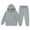 Grey, variant on KAUOD Kids 2 Piece Cotton Jogging Set Plain Soft Hoodies+sweatpants Outfits Boys Girls Preppy Casual Sweatshirts Pants