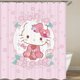 thumbnail image 3 of Cortinas de ducha Kawaii Sanrios Anime Kuromi KTs My Melody pantallas impermeables de dibujos animados con gancho accesorios de baño, 3 of 4