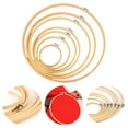 thumbnail image 3 of BUYISI 1Pc Embroidery Hoops Tool 8-26Cm Embroidery Wooden Frame Circle Embroidery Shed Hoop Ring For Diy Cross Stitch Needle Craft Tool 26Cm, 3 of 5