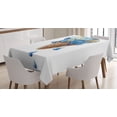 thumbnail image 1 of Ambesonne Ice Cream Tablecloth Rectangular Table Cover, Globe Planet Earth Flavor, 60"x84", Pale Caramel Violet Blue, 1 of 3