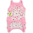 Pink Girl Dog Dresses One Piece Puppy Dresses with 3Tier Ruffle Pleated Skirts for Small Dogs