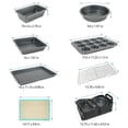 thumbnail image 2 of HAWOK 8-Piece Nonstick Bakeware Set, Carbon Steel Bake Set 8-Piece with Round Cake Pan, Square Cake Pan, Loaf Pan, Muffin Pan, Cookie Sheet, Cooling Rack, Silicone Mat, Felt Storage Organizer, 2 of 6