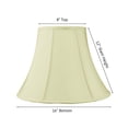 thumbnail image 3 of 8x16x12" CLIP-ON FITTER Egg Shell Shantung Bell Lampshade, 3 of 5