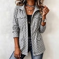 thumbnail image 2 of Tqcoqu Women's Polka Dot Oversized Jacket, Lapel Zip Up Casual Waterproof Coat with Multiple Pockets,Women's,Size S-XXXL, 2 of 8