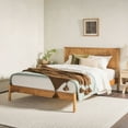 thumbnail image 3 of Walker Edison Transitional Solid Wood Queen Bed, Blonde, 3 of 16