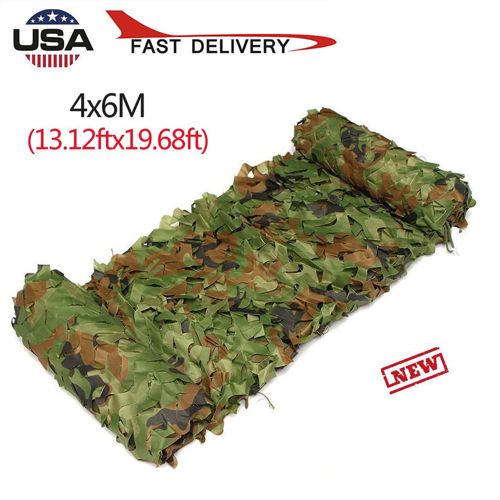 4x6m Woodland Camouflage Camo Net Cover Camping Military Hunting Netting Hunting 