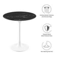 thumbnail image 7 of Modway Lippa 20" Round Modern Artificial Marble/Metal Side Table in Black/White, 7 of 7
