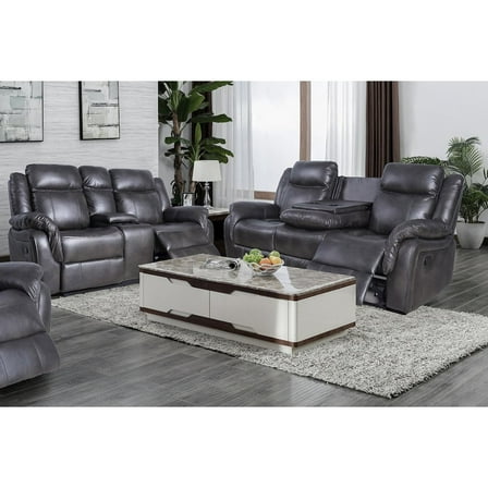 Kingway Dontiavion 2-Piece Faux Leather Living Room Set