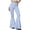 Blue, variant on Women's Vertical Striped Flare Yoga Pants, High Waisted Bell Bottom Leggings, Slimming Wide Flare Trousers, Retro Y2K Style