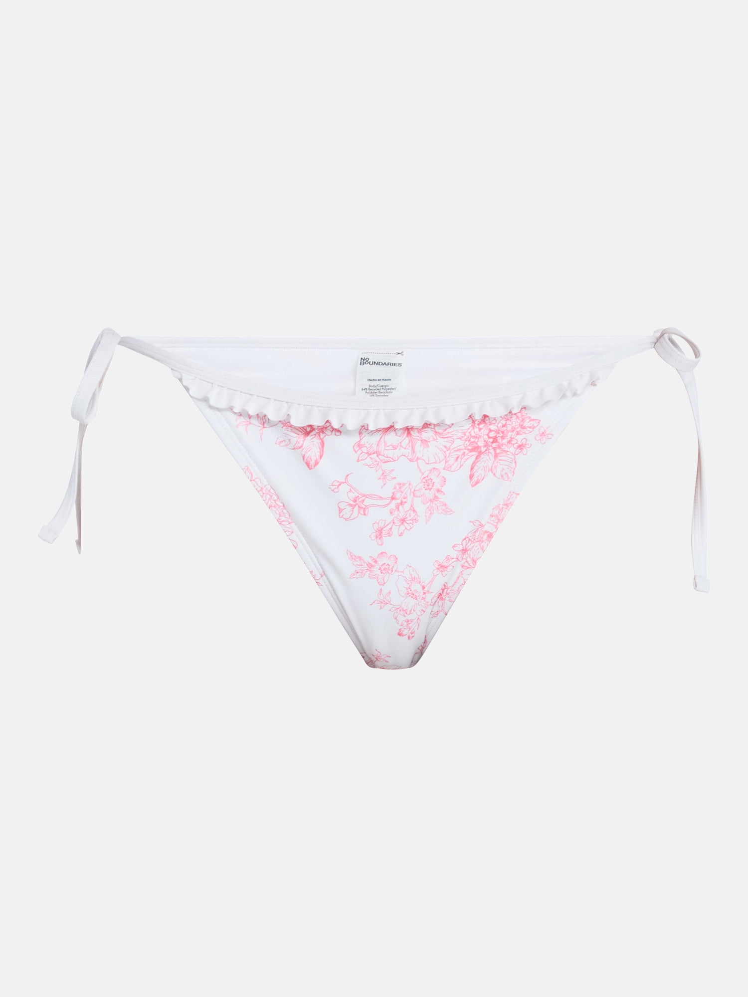 No Boundaries Ruffle String Bikini Bottoms, Women's XXS-XXL
