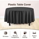 thumbnail image 3 of Nvzi 12-Pack Premium disposable Plastic Tablecloth 84in. Round Table Cover - Black, 3 of 5