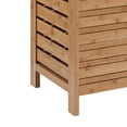 thumbnail image 5 of HomeRoots 352001 Bamboo Hamper with Slated Design & Flip Top Lid, Brown, 5 of 5
