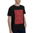 thumbnail image 2 of Bingfone Red Glitter Men'S Loose Fit Short-Sleeve Pocket T-Shirt, 2 of 7