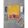 thumbnail image 3 of California Bear With Gradient Sun Background, Medium Front Graphic Men T-Shirt, Male Medium, 3 of 4