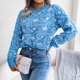 thumbnail image 1 of Puntoco Suéter Mujer Invierno Casual Color Sólido Manga Larga Cuello Redondo Jersey Top Navidad Liquidación Puntoco Puntoco-843, 1 of 7