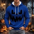 thumbnail image 2 of Rhuody Halloween Men Hoodies Round Neck Pumpkin Graphic Prints Long Sleeve Sweatshirts Sweatshirt Xl Dark Blue, 2 of 5