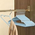 thumbnail image 4 of Heavy Duty Clothes Hanger Set, Non Slip Hangers with Steel Core for Shirts, Coats, Jackets, Trousers and Dresses, Space Saving Wardrobe Organization and Storage, 5 Pack, 4 of 6