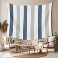 thumbnail image 2 of Blue Gray Striped Tapestry for Bedroom Wall Hanging Tapestry, Farmhouse Stripe Art Ceiling Backdrop Tapestries Poster Blanket Wall Decor for Teens Room Living Room Dorm 59" x 79", 2 of 8