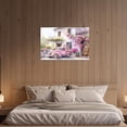 thumbnail image 3 of ZHONGYUTONG Farmhouse Truck Wall Art Pink Canvas Rustic House Picture Country Car and Flower Painting for Living Room Decor Framed (16.00" x 24.00"), 3 of 5