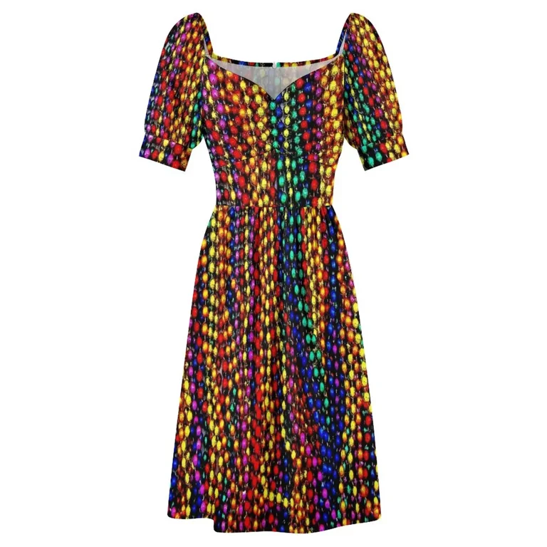 mardi gras bead dress Mardi Gras :Colorful Beads Print Mardi Gras A-Line Dress by posterbobs