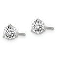 thumbnail image 2 of 14K White Gold Earring Stud Women'S Diamond Lab Grown Round, 2 of 4