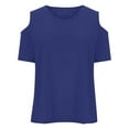 thumbnail image 6 of Povozer Girls Short Sleeve T Shirts Girls Pleated Oversized T Shirts Kids Summer Short Sleeve Crewneck Casual Tops Tees for 5-6 Years,Dark Blue, 6 of 6